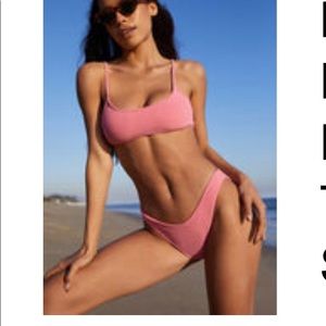 PacSun LA HEARTS Terry Pink Bikini - Top and Bottom - NEVER WORN